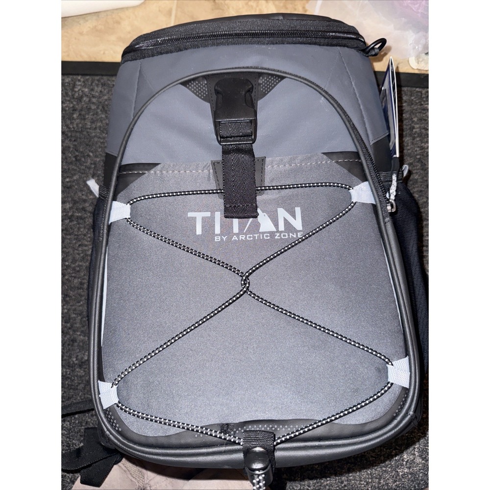 Titan by Arctic Zone 24 Can Backpack Cooler, 16 Quart, Basalt Gray